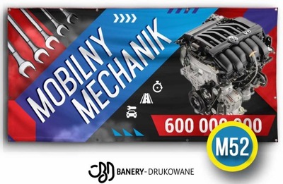 Solidny Baner Reklamowy 2x1 Projekt Gratis Mobilny Mechanik Reklama