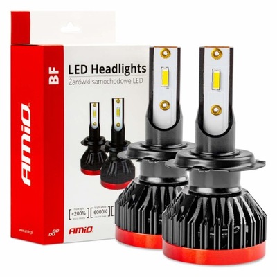 ПОТУЖНИЙ ЛАМПОЧКИ АВТОМОБІЛЬНИЙ LED (СВІТЛОДІОД) H7 AMIO BF 12V 50W / ALKOTEST W ZESTAWIE !