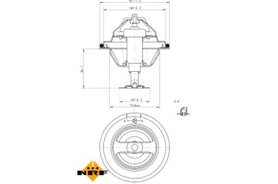 NRF TERMOSTATAS SKYSČIAI AUŠINAMOSIOS MERCEDES G W463 S C140 S W140 SL R129 