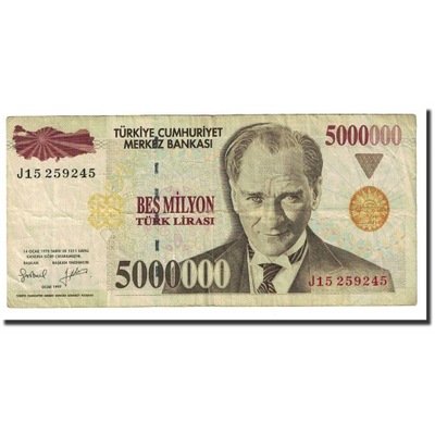 Banknot, Turcja, 5,000,000 Lira, L.1970, 1970-10-1