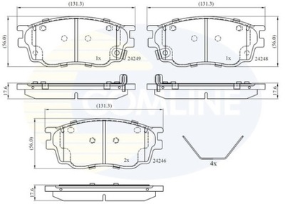 КОЛОДКИ ТОРМОЗНЫЕ COMLINE (ODP.GDB3309) MAZDA 6 02-07