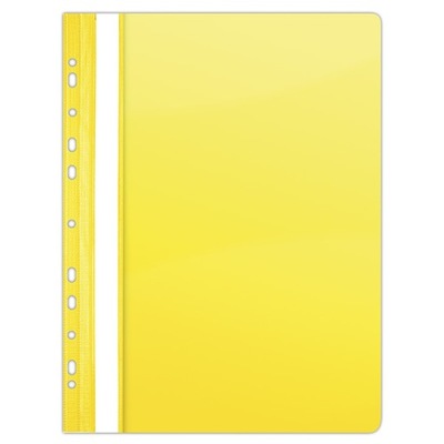 Skoroszyt PVC A4 twardy wpinany żółty 10szt