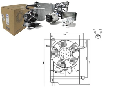 Вентилятор радиатора с корпус chevrolet aveo / фото №1