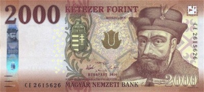 WĘGRY 2000 Forint 2016 P-204a UNC