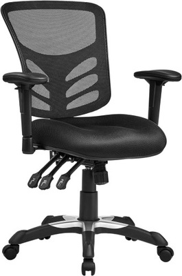 Fotel obrotowy krzesło Songmics ergonomiczne podparcie lędźwiowe z PU