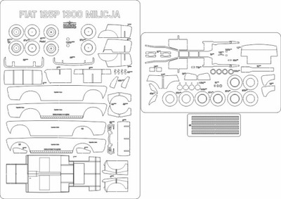 Fiat 125p 1300 Milicja szkielet detale Answer 1:25