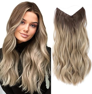 TRESKA DO PRZEDŁUŻENIA WŁOSÓW FALOWANE BLOND OMBRE