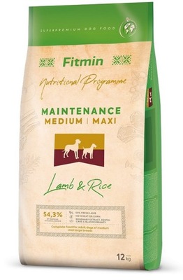 FITMIN dog Medium Maxi Lamb & Rice 12kg
