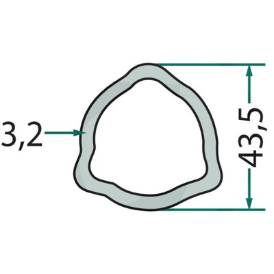 WEASLER ТРУБА PROFILOWA P5B AB4-A80° 1M