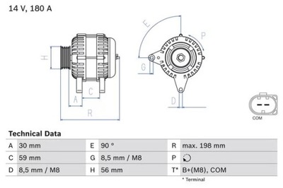 ГЕНЕРАТОР REG. 0986081930/BOS