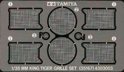 Tamiya 35167 King Tiger Etched Grille Parts 1/35
