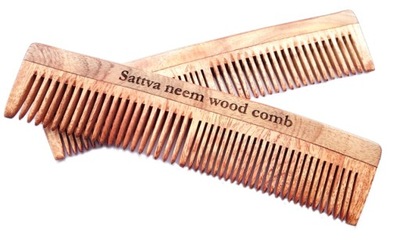 Sattva Neem Wood Comb grzebień z drzewa Neem 19cm P1