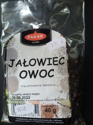 Jałowiec owoc Pakar 40g