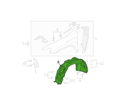 ALETA COMPENSADORA JEEP CHEROKEE KL 19- 68287927AA IZQUIERDA  