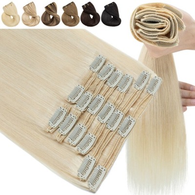 CLIP IN Natural Hair Extensions Double Weft Thick