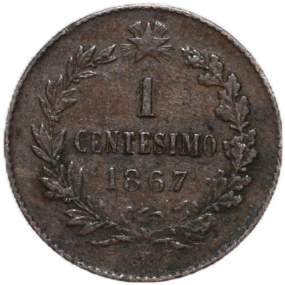Włochy 1 centesimo 1867 M