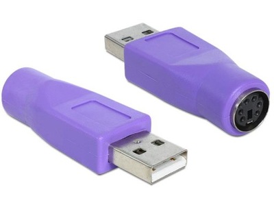 Adapter USB -> PS/2 fioletowy