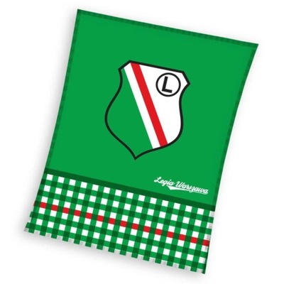 KOC KOCYK LEGIA WARSZAWA DLA PIŁKARZA KLUB 110X140 POLAR ZIELONY CIEPŁY