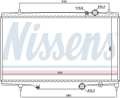 RADIATOR SYSTEM COOLING ENGINE 61297  