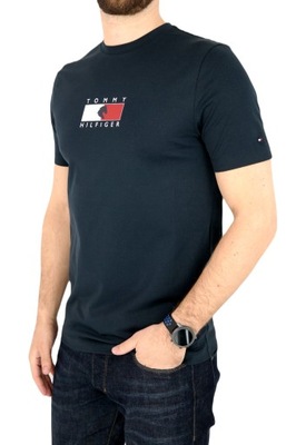 TOMMY HILFIGER T-shirt męski TTH1 granatowy M