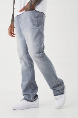 Boohooman XXJ vhx SZARE SPODNIE RURKI JEANS 30