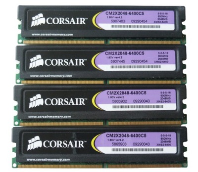 Pamięć DDR2 8GB 800MHz PC6400 Corsair XMS2 4x 2GB Dual Gwarancja