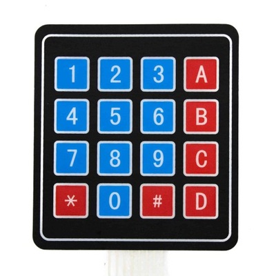 Klawiatura Membranowa 4x4 16 Przycisków Samoprzylepna Do Arduino 8-pin
