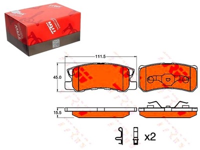 Trw gdb3595 набор тормозных колодок тормозных, тормоза дисковые фото №1