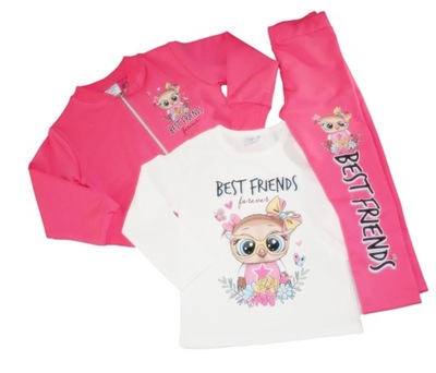 KOMPLET SOWA BEST FRIENDS R 122/128