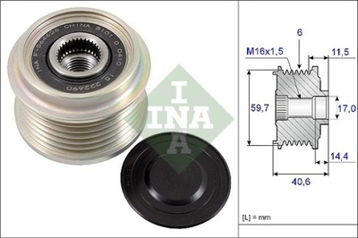 RUEDA POLEA ALTERNADOR OPEL 1,7CDTI 09- ASTRA J 535022710  