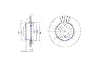 DELPHI ДИСКИ ТОРМОЗНЫЕ ТОРМОЗНЫЕ 2 ШТУКИ. ПЕРЕД BMW 3 E36 3 E46 Z3 E36 Z4 E85