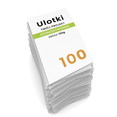 Ulotki jednostronne DL 100 szt TWÓJ PROJEKT