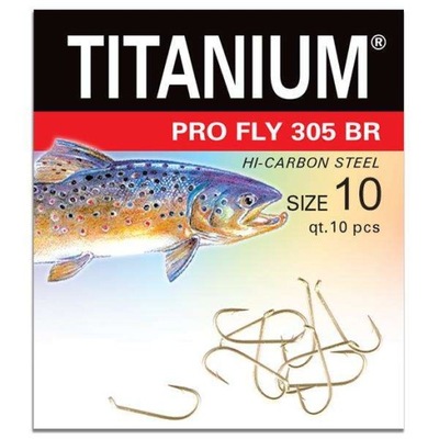 Haczyki Titanium PRO FLY 305BR 10 szt rozm 10