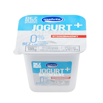 Jogurt naturalny wysokobiałkowy 0% tłuszczu bez laktozy 180g Maluta