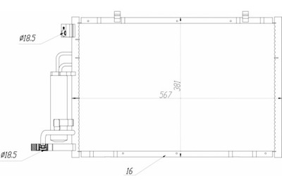 HART CONDENSADOR DE ACONDICIONADOR FORD KA + 16-  