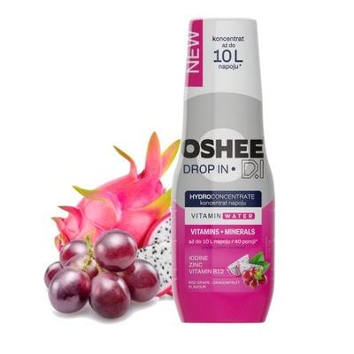 Syrop OSHEE Drop In koncentrat do SodaStream winogrono-smoczy owoc 500ml