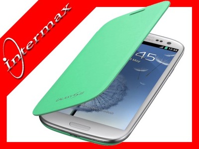 ETUI FLIP COVER SAMSUNG GALAXY S3 i9300 oraz S3 Neo i9301 ZIELONY GROSZEK