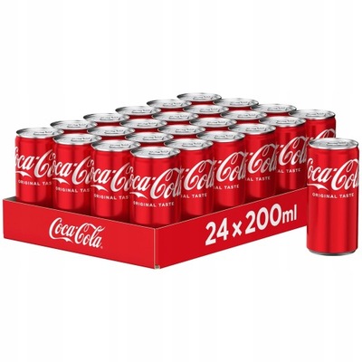 Napój gazowany Coca-Cola Original Taste puszka 24x 200ml