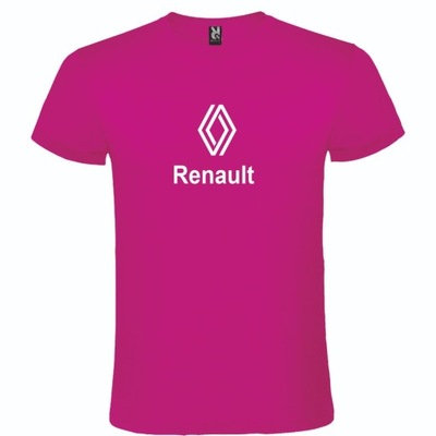 Męska koszulka T-shirt z nadrukiem Renault różowa roz. XXL