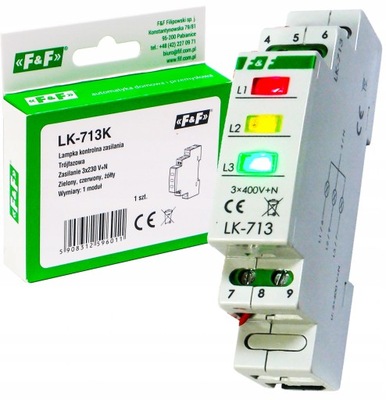 Kontrolka 3 faz sygnalizacyjna lampka led 1p LK