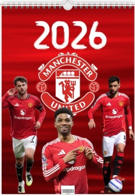 Kalendarz ścienny MANCHESTER UNITED 2026 A3 13 stron