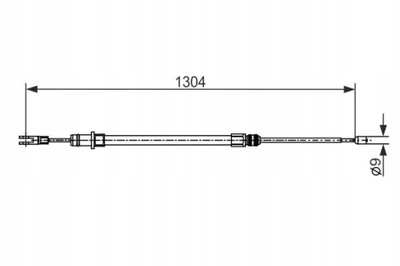 CABLE FRENOS DE MANO MATERIAL L/P (1304MM) CONVIENE DO: PORSCHE 911, 911 SPEE  