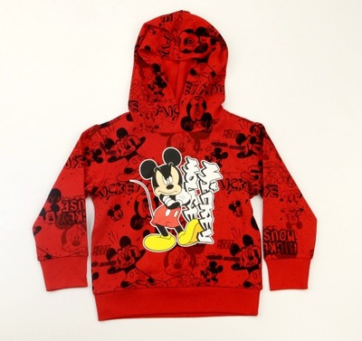 Bluza dziecięca z kapturem DISNEY Myszka Miki Mickey Mouse r. 3T Czerwona