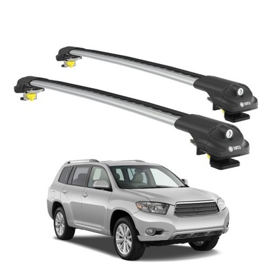 TURTLE MALETERO DE TECHO AIR-1 PARA TOYOTA HIGHLANDER XU40 2008 - 2013 SREBRO  