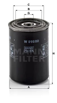 FILTRO ACEITES MANN W816/80  