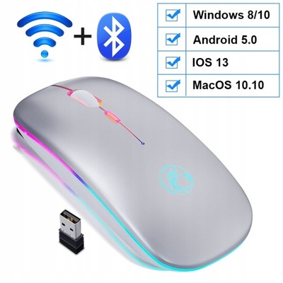 Ładowalna bezprzewodowa mysz Bluetooth LED