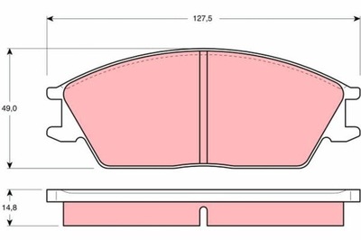 TRW GDB373 КОМПЛЕКТ КОЛОДОК ШАЛЬМІВНИХ, ГАЛЬМА TARCZOWE