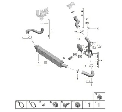 Wąż тисковий porsche macan 2.0 r4 95b145790f фото №1