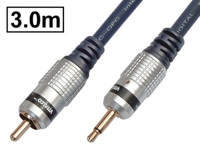 Kabel JACK 3.5/2P-RCA/CINCH COAXIAL VITALCO 3.0m