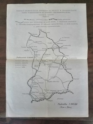 Mapa - Pasmo Czarnohorskie - strona Czechosłowacka